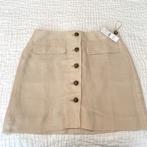 Jcrew Rosalia Linen Skirt